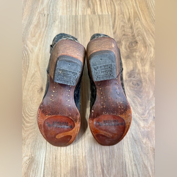 Corral Black Vintage Lizard Inlay Short Top Women's Cowboy Boots Size 7 LNC - Picture 4 of 8